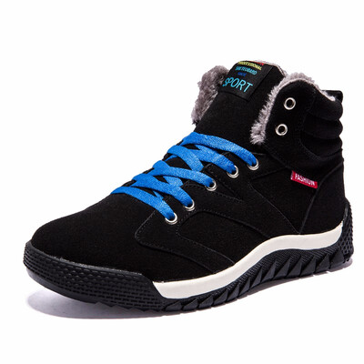 Mens winter high-top cotton shoes snow boots plus velvet warm mens shoes