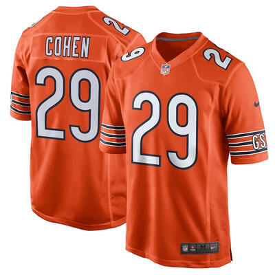 

Youth Football Jersey Chicago Bears Tarik Cohen Orange Alternate Game Jersey
