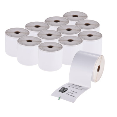 

4" 6"102 152mm Thermal Label Postage Shipping Label Strong Self-Adhesive Sticker 12 Rolls 500 Labels Per Roll