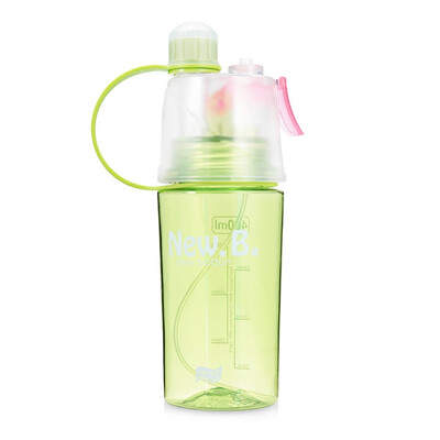 

400ml Cooling Water Bottle Health Portable Lemon Juice Fruit Drinking Bottle Plastic mist Spray Cup Kettle Outdoor Sport Running
