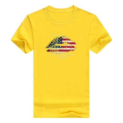 

Flag Lips Im All American Off The Shoulder 4th July Mens T-Shirt Fashions
