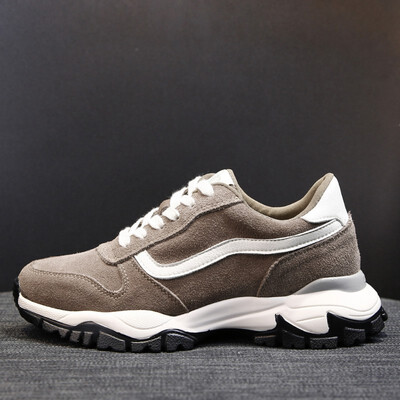 

Autumn&winter womens shoes leather thick bottom increased sneakers net red sports shoes tide student casual shoes