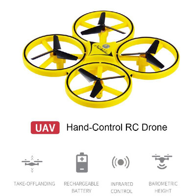 

ZF04 Mini Infrared Induction Hand Control Altitude Hold RC Drone Obstacle Avoidance 2 Controllers Quadcopter for Kids Toy Gift