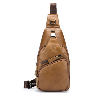 

The Young Men\ Leather Chest Baotou Leather Shoulder Messenger Bag Anti-Theft Lock Chest