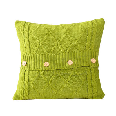 

UpperX Knitted Decorative Pillow Case Cushion Cover Cable Knitting Patterns Square Warm Throw Pillow Covers