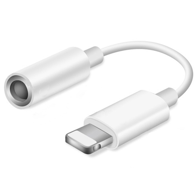 

Sovawin for iPhone 7 Earphone Cable Adapter Lightning male to 35mm Audio Female Headphone Jack White Cable Converter For iPhone
