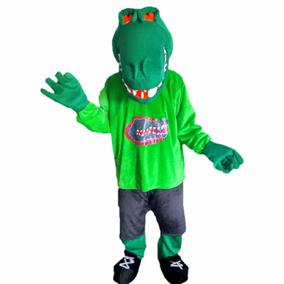 

LangtengGreen Muscle Crocodile Alligator Mascot Costume Cartoon Cosplay Party Halloween Christmas Festival Performance
