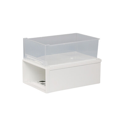 

And Smith Worldlife transparent plastic sandwich cabinet medium childrens wardrobe storage box chest of drawers storage cabinet finishing storage box drawer storage cabinet white 1 Pack X-994