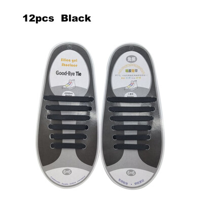 

No Tie Shoelaces Waterproof Elastic Silicone Tieless Shoe Lace for Athletic Running Multicolor for Sneaker Boots Board Casual Shoe