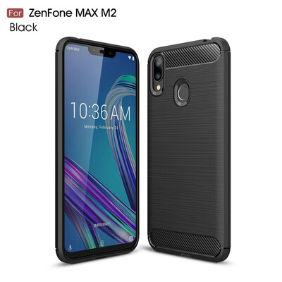 

Goowiiz Phone Case For ASUS ZenFone MaxM2 ZB633KL Fashion Slim Carbon Fiber TPU Soft Silicone Prevent falling