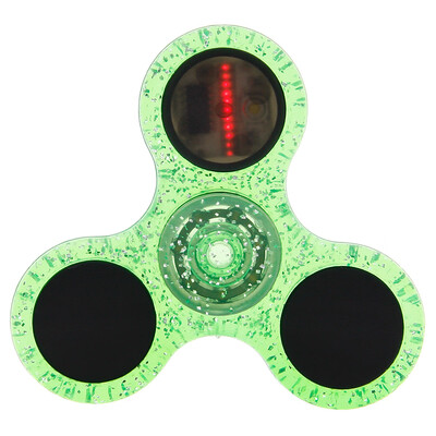

LED Flash Letters Light Crystal Fidget Hand Spinner Finger Toy EDC Focus Gyro Adult kids