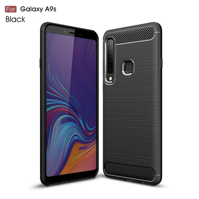 

Goowiiz Phone Case For Samsung Galaxy A9 2018A9 Star Pro 2018A9s Fashion Slim Carbon Fiber TPU Soft Silicone Prevent falling