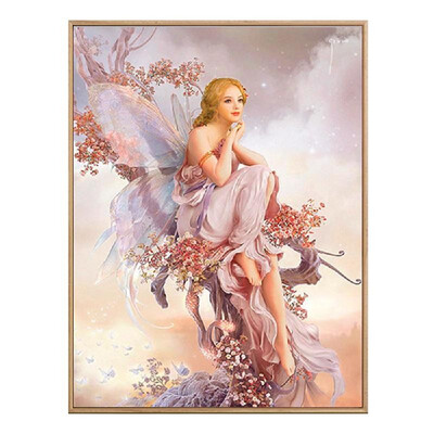 

5D DIY Diamond Painting Butterfly Fairy Mosaic Portrait Rhinestone Round Diamond Embroidery Painting Cross Stitch Kit Home Wall De