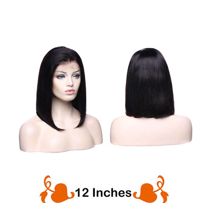 

Blonde Bob Wig Human Hair Brazilian Virgin Hair Glueless Short Bob Wig Straight Middle Part Machine Made Human Hair Wigs for women