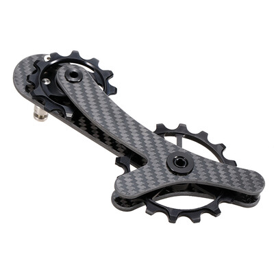

Lightweight Carbon Fiber Bike Derailleur Pulley Bicycle Rear Jockey Wheel Set 16T12T Ceramic Bearing Guide Roller Idler for Shima