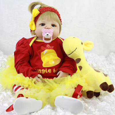 

Full Silicone Twins Model Dolls 20 Girl&Boy Reborn Babies Doll With Pacifier Realistic Boneca Brinquedos Fashion Xmas Gift