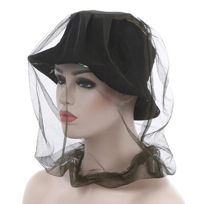 

Outdoor Camping Traveling Anti-mosquito Insect-proof Camouflage Hat Fishing Net Cap