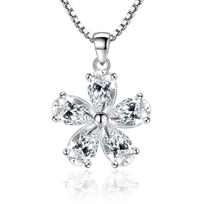 

Women Cubic Zirconia Necklace Pendant Fashion Jewelry Female Brithday Gift Weddings Bride Party Accessories W-G69