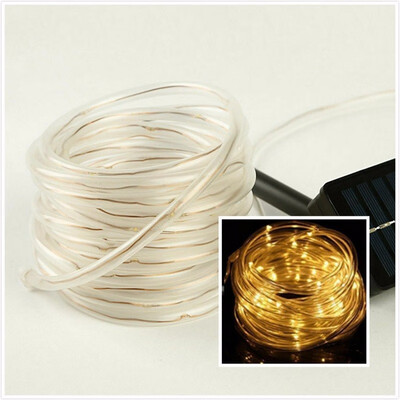 

12M39ft Solar Lights Outdoor Waterproof Tube LED String Lights Landscape Lighting Night Light
