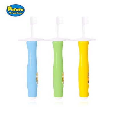 

Korea Poro Childrens Toothbrush Baby Infant Toothbrush Soft Hair Training Toothbrush 3 Stages 1 year old or older Yellow Blue Green Color Random