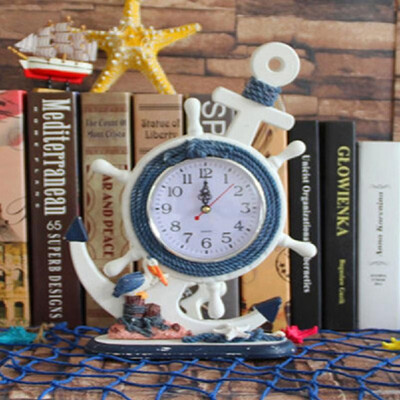 

Pendulum clock Mediterranean style wooden helmsman anchor home decoration clock creative 2012