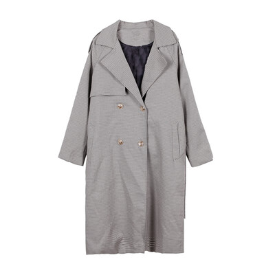 

Han edition in 2018 autumn long coat tooling trench coat