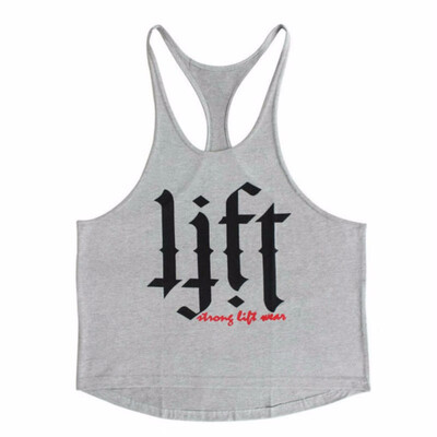 

Mens Fitness Bodybuilding Pure Cotton Suspender Sports vest