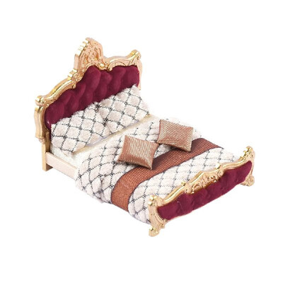 

Furniture Models Bed Quilt Pillow Model Set 125 Dollhouse Living Room Miniature Furniture Accessories Exquisite Home Decoration