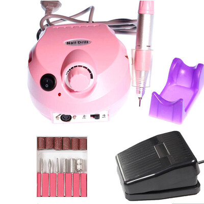 

MeetNail Safety protection system 35000RPM Electric Nail Drill Manicure 220V Nail File Bit Machine Manicure Kit Salon tools Set