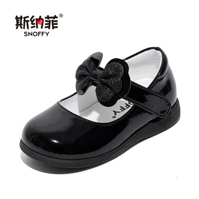 

Snaf girl shoes 2019 spring new soft bottom baby toddler shoes baby shoes princess shoes 1-2-3 years old 19462 black 22