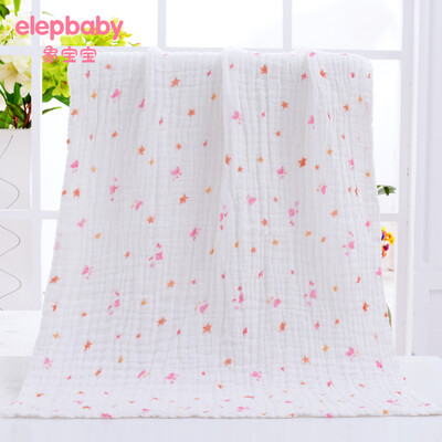 

Elephant baby elepbaby baby bath towel cotton gauze bath towel newborn supplies baby bath towel rectangular colorful bubble 140X70CM lucky star powder
