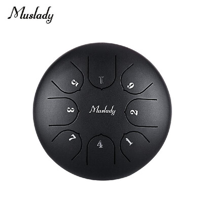 

Muslady 6 Inch Mini Steel Tongue Drum C Key 8 Tones Percussion Instrument Hand Pan Drum with Drum Mallets Carry Bag
