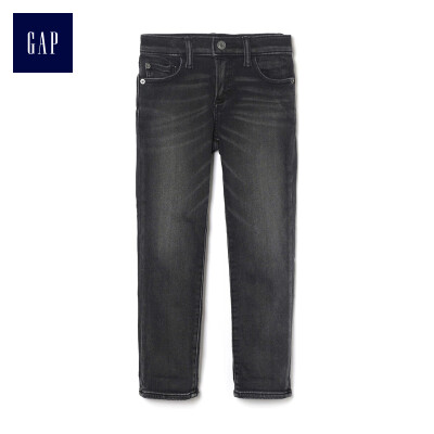 

GAP flagship store boy comfortable low waist slim jeans 394970 black wash 5