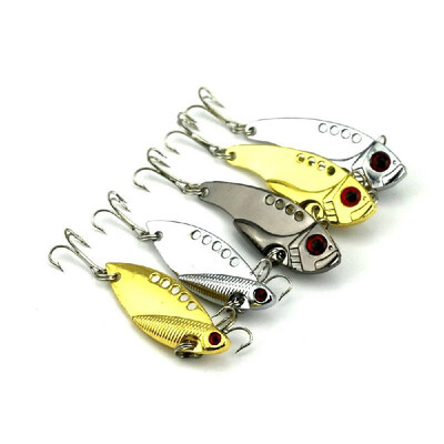 

HENG JIA 5pcs Simulated Blade Metal Fishing Lures Mixed Baits Hard Fish Hook Tools of Angling