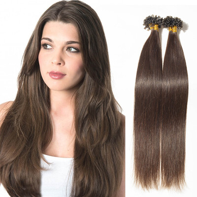 

Invisible NailU Tip Glue Real Remy Human Hair Extensions Real Soft Hair Extensions 1 Piece100 Strands