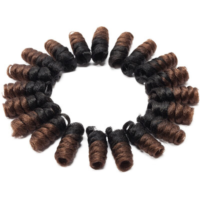 

10 inch Bounce Afro Curly Spring Twist Braid Ombre Dip Dye Synthetic Hair Extensions