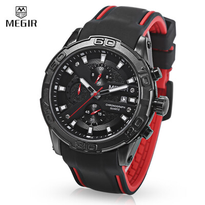 

MEGIR MN2055 Men Quartz Watch Calendar Chronograph Luminous Male Wristwatch
