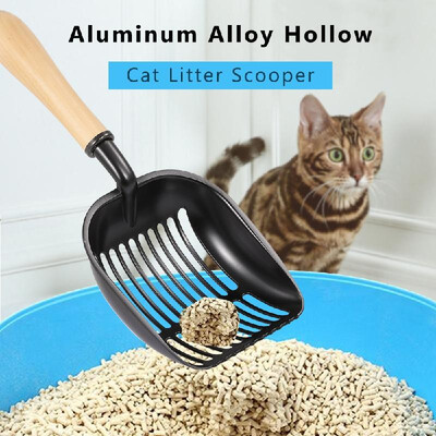 

Aluminum Alloy Hollow Cat Litter Scooper Litter Shovel Sifter with Long Handle Pet Poop Scooper Shovel Pet Cleaning Supplies Tools