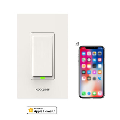 

Koogeek Wi-Fi Enabled 100120V Smart Light Switch Works with Apple HomeKit Support Siri Remote Control