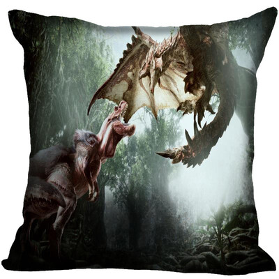 

Custom Dinosaur Pillowcase Bedroom Home Office Decorative Pillow Cover Square Zipper Wedding Decorative Cushion Covers