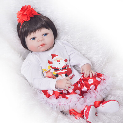 

23 Inch Fashion Reborn Doll 57 cm Full Body Silicone Realistic Baby Doll Toy For Children Christmas Gift Golden Hair