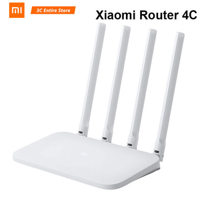 

Original Xiaomi Mi WIFI Router 4C 64 RAM 80211 bgn 24G 300Mbps 4 Antennas Smart APP Control Band Wireless Routers Repeater