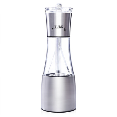 

Stainless Steel 2 in 1 Salt Pepper Shaker with Adjustable Coarseness