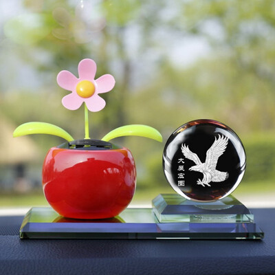 

Creative swing sun flower carving apple light ball car perfume seat decoration car perfume decoration