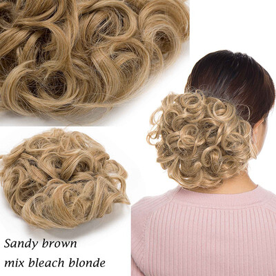

Women Comb Clip In Curly Hair Piece Chignon Updo Hairpiece Extension Hair Bunignons