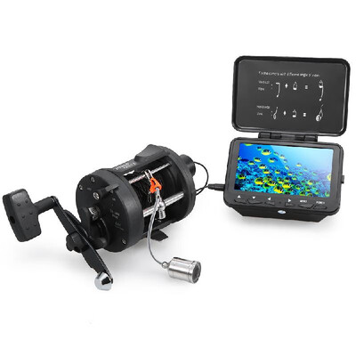 

1000TVL Fish Finder Underwater Ice Fishing Camera with Trolling Reel 43" LCD Monitor 8 Infrared IR LEDs Night Vision Camera 140°