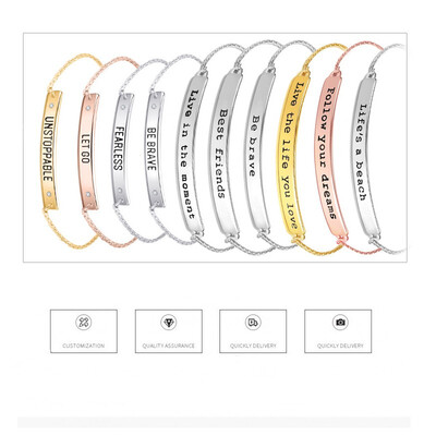 

NeillieN Letter bracelet lady bracelet creative elastic bracelet European&American style jewelrycreative jewelry 5pcs