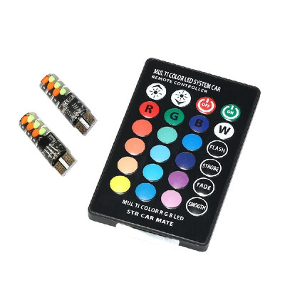 

T10-12smdCOB Car RGB LED Light Bulb Auto Lamp LED with Remote Control Use for Reading Light Roof Light Trunk Light Interior L