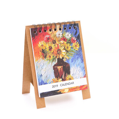 

New Year Mini Paper Flamingo 2019 Calendar Desk Planner Schedule Diary Office Supplies Stationery