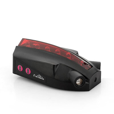 

Owimin Intelligent LED Bicycle Laser Taillight Bike Rear Light with 5 LED2 Laser Beams Logo Projection Version